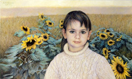 Childhood with Sunflowers